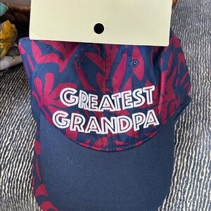 Greatest Grandpa Navy and Red Cap best dad best kid